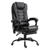 Image de Vinsetto Fauteuil de bureau massant ergonomique avec repose-pieds hauteur réglable dossier inclinable 5 modes de massage 67 x 79 x 111-121 cm noir