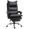 Image de Vinsetto Fauteuil chaise de bureau avec repose-pied dossier inclinable hauteur réglable revêtement PU 66 x 72 x 122-130 cm noir Aosom France