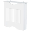 Image de HOMCOM Cache-radiateur couverture de radiateur design contemporain lattes verticales pour maison salon panneaux MDF 78 x 19 x 82 cm blanc