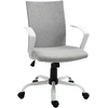 Image de Vinsetto Fauteuil de bureau chaise manager pivotante ergonomique hauteur réglable dim.61 x 61 x 99 cm gris clair et blanc