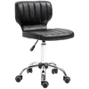 Image de HOMCOM Tabouret de massage travail matelassé noir chromé Dim. 45L x 47l x 72-87H cm-AOSOM.fr