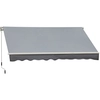 Image de Outsunny Store banne manuel rétractable alu. polyester imperméabilisé haute densité 4 x 2,5 m gris