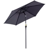 Image de Outsunny Parasol inclinable de jardin balcon terrasse manivelle toile polyester imperméabilisée haute densité 180 g/m² Ø 2,7 x 2,35H m alu grisnull