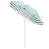 Image de Outsunny Parasol octogonal inclinable dim. 1,8L x 1,8l x 2H m métal polyester haute densité 140 g/  bande verte et blanche-AOSOM.fr