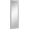 Image de Outsunny Miroir Mural Rectangulaire Contemporain Cadre Aluminium 120x35cm Noir Aosom France