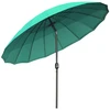 Image de Outsunny Parasol inclinable rond avec manivelle métal fibre de verre Ø 2,55 m polyester haute densité vert