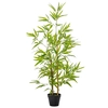 Image de Outsunny Bambous Artificiels Déco Réalistes Troncs Vrais Noir Vert 1,20m Aosom France