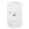 Image de Pawhut Cage à oiseaux volière avec mangeoires perchoirs plateau excrément amovible cage pour canaris perruches perroquets 46,5 x 35,5 x 92 cm blanc