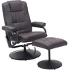 Image de HOMCOM Fauteuil de Massage et Relaxation électrique pivotant inclinable avec Repose-Pied revêtement synthétique Chocolat