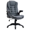 Image de Vinsetto Fauteuil de bureau chaise pour ordinateur ergonomique dossier inclinable assise pivotant hauteur réglable accoudoir rembourré gris