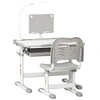 Image de HOMCOM Ensemble table et chaise d'étude pour enfants bureau d'étude ergonomique avec porte-gobelet étui à crayons et lampe de table hauteur réglable