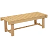 Image de Outsunny Banc de jardin en bois extérieur intérieur banquette 2 places terrasse balcon entrée bois de sapin 110 x 38 x 35 cm bois naturel