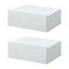 Image de Outsunny Paire Chevets Muraux Aspect Bois Tiroir Coulissant Plateau Chambre Moderne Aosom France