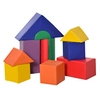 Image de HOMCOM 11 Blocs de construction en mousse modules de motricité jouets éducatifs interactifs fait en PU et EPE certifié multicolore