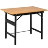 Image de HOMCOM Établi atelier pliant table de travail pliable avec règle et rapporteur MDF table atelier 100 x 60 x 75,5 cm jaune noir