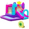 Image de Outsunny Château Gonflable avec Toboggan, Trampoline, Piscine et Panier pour Enfants +3 Ans - gonfleur dim. 300L x 270l x 200H cm Multicolore