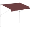 Image de Outsunny Store banne Manuel rétractable Auvent Téléscopique sans Perçage 3L x 1,5l m Inclinaison et Hauteur réglable Anti-UV Bordeaux Aosom France
