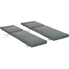 Image de Outsunny Lot de 2 matelas pour chaise longue transat bain de soleil avec sangles d'attache pour jardin dim.196L x 55l cm gris foncé-AOSOM.fr