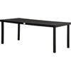 Image de Outsunny Table de Jardin Rectangulaire 8 Personnes Plateau PE Aspect Bois Noir Aosom France