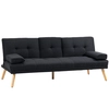 Image de Homcom Canapé Lit 3 Places Gris Dossier Inclinable 3 Niveaux avec Porte-Gobelets Design Nordique Aosom France