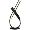 Image de HOMCOM Lampe de table moderne lampe de chevet LED en spirale avec interrupteur rotatif cadre en aluminium 21 x 15 x 43 cm noir