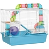 Image de PawHut Cage Hamster 3 Niveaux avec Tunnel, Roue, Maisonnette, Échelles et Biberon Aosom France
