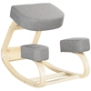 Image de Vinsetto Siège assis-genoux ergonomique coussin confortable à bascule en tissu et bois