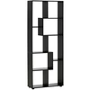 Image de HOMCOM Bibliothèque étagère meuble de rangement en Zig zag Design Contemporain 70L x 24l x 178H cm Panneaux Particules noir