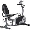 Image de HOMCOM Vélo d'appartement semi-allongé magnétique écran LCD multifonction siège réglable 8 niveaux de résistance