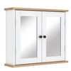 Image de Kleankin Armoire Murale Miroir Salle de Bain en Bois 2 Niveaux à Étagère Réglable Aosom France