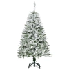 Image de HOMCOM Sapin arbre de Noël artificiel 200 branches enneigées+ support pied pliable hauteur 120 cm vert