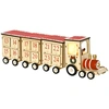 Image de HOMCOM Calendrier de l'avent LED en forme de train - 1 lumière avec 24 tiroirs 40 x 8 x 11 cm