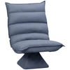 Image de HOMCOM Fauteuil de sol paresseux pivotant 360° avec dossier inclinable design capitonné 62 x 62 x 95 cm gris
