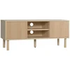 Image de HOMCOM Meuble TV support TV pour télévision jusqu'à 50 pouces 2 portes coulissantes et 2 niches avec passe-câbles - 115 x 40 x 49 cm