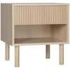 Image de HOMCOM Table de chevet table de nuit table d'appoint avec tiroir et niche style scandinave 47 x 47 x 50 cm - panneaux de particules Aosom France