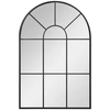 Image de HOMCOM Miroir en métal style industriel effet verrière fenêtre arcade - 91 x 60 cm