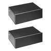 Image de Outsunny Duo Tables de Chevet Murales Noires Tiroir Coulissant Plateau Design Contemporain Aosom France