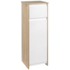 Image de kleankin Meuble de salle de bain armoire de rangement avec 1 tiroir et 1 placard - 32,6 x 30 x 90 cm - aspect bois et blanc Aosom France