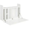 Image de HOMCOM Bureau suspendu table murale table d'ordinateur murale et tablette rabattable avec rangements - 77 x 20 x 41 cm
