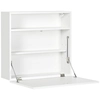 Image de HOMCOM Bureau suspendu bureau mural avec tablette rabattable et 3 compartiments - 64 x 20 x 60 cm - blanc