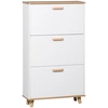 Image de HOMCOM Rangement Chaussures Scandinave Blanc 12 Paires 3 Abattants Élégant Aosom France