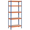 Image de HOMCOM Étagère charge lourde en métal à 5 niveaux étagère de garage étagère de rangement capacité 1500 kg 80 x 40 x 182 cm bleu orange