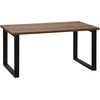 Image de HOMCOM Table basse rectangulaire table de salon style industriel pied métal et plateau aspect bois 100 x 60 x 50 cm Aosom France