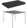 Image de Outsunny Pergola toile de toit tonnelle rétractable de 3 x 3m gris Aosom France