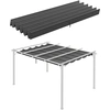 Image de Outsunny Pergola Toile de toit tonnelle rétractable de 4 x 3 (m) - gris Aosom France