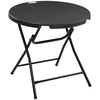 Image de Outsunny Table de jardin ronde table de salle à manger extérieur pour 4 personnes avec plateau en HDPE et cadre en acier Aosom France