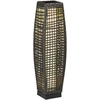 Image de Outsunny Lampe à poser luminaire LED de jardin solaire en résine tressée imitation rotin - 21 x 21 x 78 cm gris