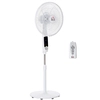 Image de HOMCOM Ventilateur sur pied hauteur réglable oscillant 85° 3 vitesses 50 W avec écran LED télécommande minuterie Ø 42 cm blanc Aosom France