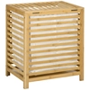 Image de HOMCOM Panier à Linge Bambou Naturel Sac Tissu Amovible Couvercle 50L Aosom France
