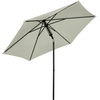 Image de Outsunny Parasol Jardin Poussée Manuelle Aération Polyester Haute Densité 180g/m² Gris Clair Aosom France